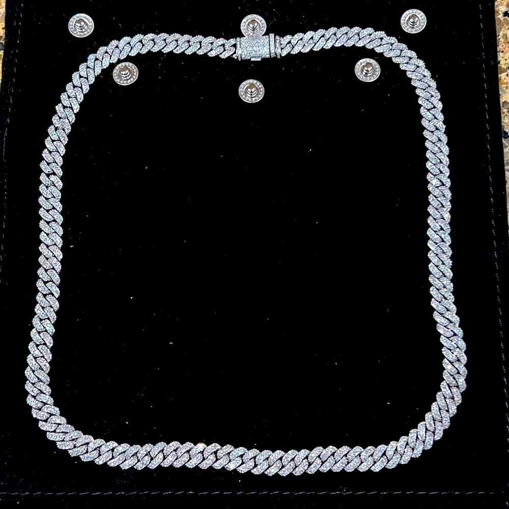 10K White Gold Miami Cuban Chain